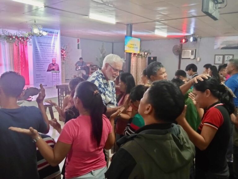 Ministering at Agape church, Cabadbaran