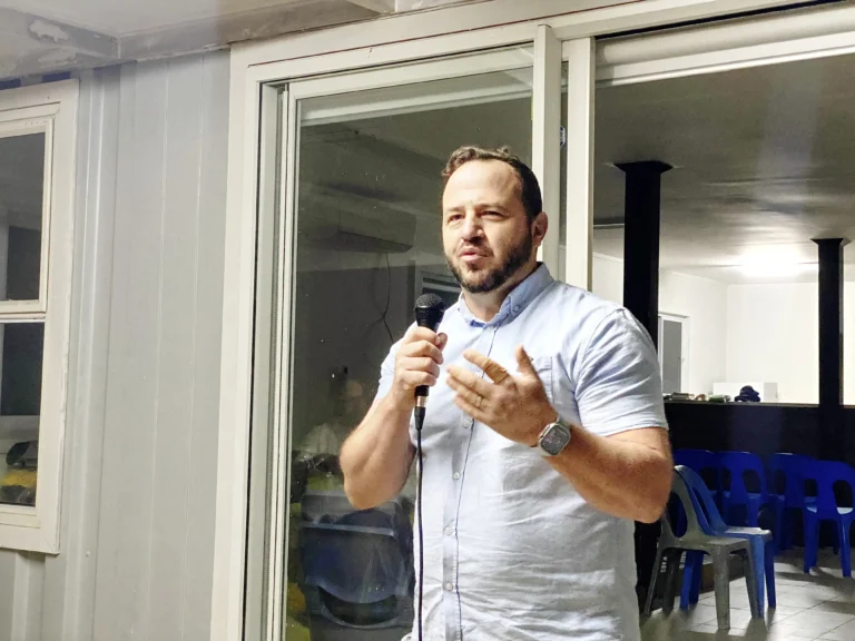 Luke Weston (CEO - Rhema Media) saring at our sunrise celebration on Kings's Birthday