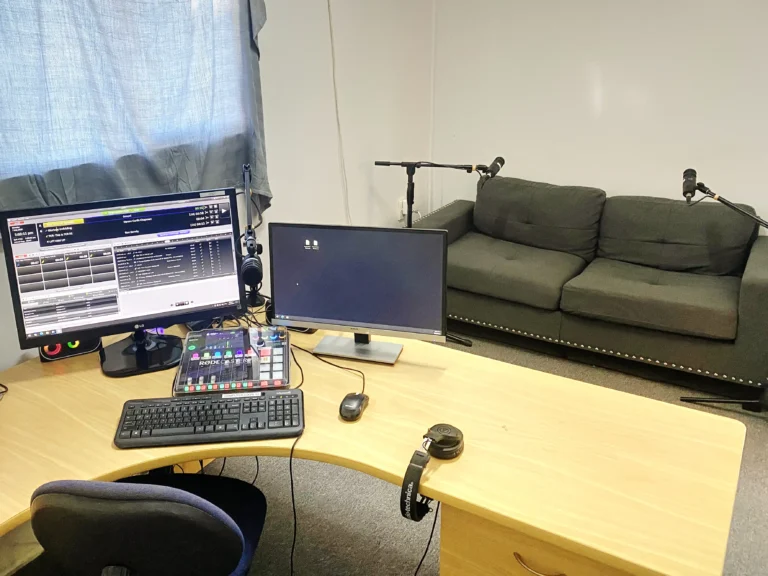 The new radio studio